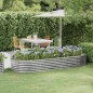 vidaXL Jardinera arriate acero recubrimiento polvo plata 249x100x36 cm vidaXL Jardinera arriate acero recubrimiento polvo plata 249x100x36 cm