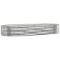 vidaXL Jardinera arriate acero recubrimiento polvo plata 249x100x36 cm vidaXL Jardinera arriate acero recubrimiento polvo plata 249x100x36 cm