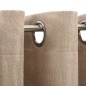 vidaXL Cortinas opacas con ojales look de lino 2 pzas beige 140x245 cm vidaXL Cortinas opacas con ojales look de lino 2 pzas beige 140x245 cm