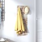 vidaXL Perchero de pared vidrio templado muro de ladrillos 80x30 cm vidaXL Perchero de pared vidrio templado muro de ladrillos 80x30 cm
