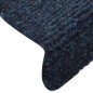 vidaXL Alfombrilla autoadhesiva escalera 15 uds 56x17x3 cm azul marino