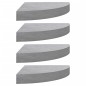 vidaXL Estantes de esquina pared 4 uds MDF gris hormigón 25x25x3,8 cm vidaXL Estantes de esquina pared 4 uds MDF gris hormigón 25x25x3,8 cm