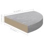 vidaXL Estantes de esquina pared 4 uds MDF gris hormigón 25x25x3,8 cm vidaXL Estantes de esquina pared 4 uds MDF gris hormigón 25x25x3,8 cm