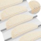 vidaXL Alfombrilla autoadhesiva escalera sisal 15 uds crema 56x17x3 cm vidaXL Alfombrilla autoadhesiva escalera sisal 15 uds crema 56x17x3 cm