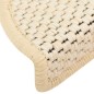 vidaXL Alfombrilla autoadhesiva escalera sisal 15 uds crema 56x17x3 cm vidaXL Alfombrilla autoadhesiva escalera sisal 15 uds crema 56x17x3 cm