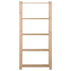 vidaXL Estantería de 5 niveles madera pino maciza 80x28,5x170 cm