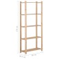 vidaXL Estantería de 5 niveles madera pino maciza 80x28,5x170 cm vidaXL Estantería de 5 niveles madera pino maciza 80x28,5x170 cm