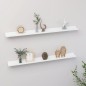 vidaXL Estantes de pared 2 unidades blanco 100x9x3 cm