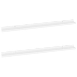 vidaXL Estantes de pared 2 unidades blanco 100x9x3 cm