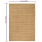vidaXL Alfombra rectangular yute natural 120x180 cm vidaXL Alfombra rectangular yute natural 120x180 cm