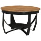 vidaXL Mesa de centro hierro y madera maciza de acacia Ø68x43 cm vidaXL Mesa de centro hierro y madera maciza de acacia Ø68x43 cm