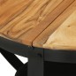 vidaXL Mesa de centro hierro y madera maciza de acacia Ø68x43 cm vidaXL Mesa de centro hierro y madera maciza de acacia Ø68x43 cm
