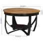 vidaXL Mesa de centro hierro y madera maciza de acacia Ø68x43 cm vidaXL Mesa de centro hierro y madera maciza de acacia Ø68x43 cm