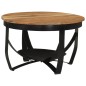 vidaXL Mesa de centro hierro y madera maciza de acacia Ø68x43 cm vidaXL Mesa de centro hierro y madera maciza de acacia Ø68x43 cm