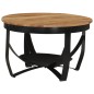 vidaXL Mesa de centro hierro y madera maciza de acacia Ø68x43 cm vidaXL Mesa de centro hierro y madera maciza de acacia Ø68x43 cm