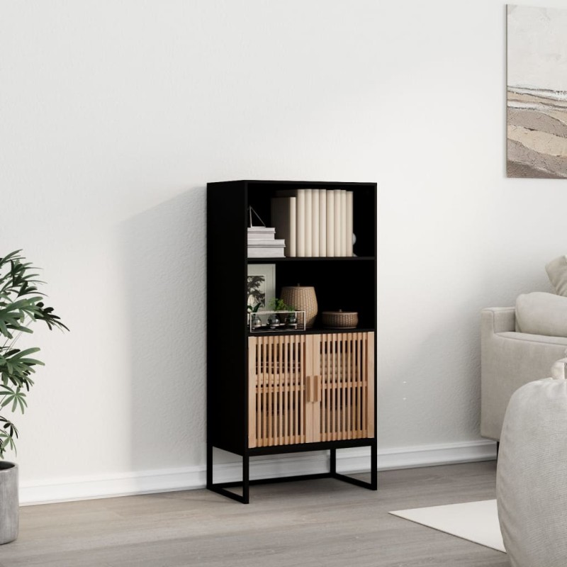 vidaXL Aparador alto madera contrachapada negro 60x35x125 cm vidaXL Aparador alto madera contrachapada negro 60x35x125 cm
