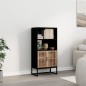 vidaXL Aparador alto madera contrachapada negro 60x35x125 cm vidaXL Aparador alto madera contrachapada negro 60x35x125 cm