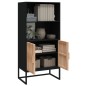 vidaXL Aparador alto madera contrachapada negro 60x35x125 cm vidaXL Aparador alto madera contrachapada negro 60x35x125 cm
