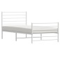 vidaXL Estructura cama metal con cabecero y pie cama blanca 107x203 cm vidaXL Estructura cama metal con cabecero y pie cama blanca 107x203 cm