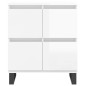 vidaXL Aparadores 2 uds madera contrachapada blanco brillo vidaXL Aparadores 2 uds madera contrachapada blanco brillo