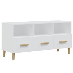 vidaXL Mueble para TV madera contrachapada blanco 102x36x50 cm