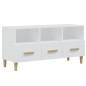 vidaXL Mueble para TV madera contrachapada blanco 102x36x50 cm