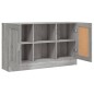vidaXL Aparador de madera contrachapada gris Sonoma 120x30,5x70 cm vidaXL Aparador de madera contrachapada gris Sonoma 120x30,5x70 cm