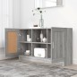 vidaXL Aparador de madera contrachapada gris Sonoma 120x30,5x70 cm vidaXL Aparador de madera contrachapada gris Sonoma 120x30,5x70 cm