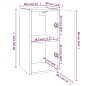 vidaXL Mueble para TV madera contrachapada roble ahumado 30,5x30x60 cm vidaXL Mueble para TV madera contrachapada roble ahumado 30,5x30x60 cm