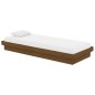 vidaXL Estructura cama individual madera maciza marrón miel 75x190 cm vidaXL Estructura cama individual madera maciza marrón miel 75x190 cm
