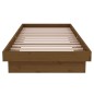 vidaXL Estructura cama individual madera maciza marrón miel 75x190 cm vidaXL Estructura cama individual madera maciza marrón miel 75x190 cm