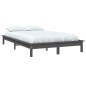 vidaXL Estructura de cama de madera maciza de pino gris 140x190 cm vidaXL Estructura de cama de madera maciza de pino gris 140x190 cm