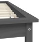 vidaXL Estructura de cama de madera maciza de pino gris 140x190 cm vidaXL Estructura de cama de madera maciza de pino gris 140x190 cm