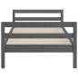 vidaXL Estructura de cama madera maciza de pino gris 90x190 cm vidaXL Estructura de cama madera maciza de pino gris 90x190 cm