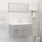 vidaXL Set de muebles de baño 2 pzas madera contrachapada gris sonoma vidaXL Set de muebles de baño 2 pzas madera contrachapada gris sonoma