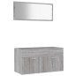 vidaXL Set de muebles de baño 2 pzas madera contrachapada gris sonoma vidaXL Set de muebles de baño 2 pzas madera contrachapada gris sonoma
