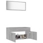 vidaXL Set de muebles de baño 2 pzas madera contrachapada gris sonoma vidaXL Set de muebles de baño 2 pzas madera contrachapada gris sonoma