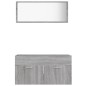 vidaXL Set de muebles de baño 2 pzas madera contrachapada gris sonoma vidaXL Set de muebles de baño 2 pzas madera contrachapada gris sonoma