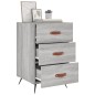vidaXL Mesita de noche madera de ingeniería gris Sonoma 40x40x66 cm