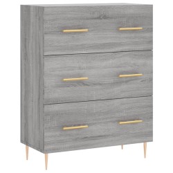 vidaXL Aparador de madera de ingeniería gris Sonoma 69,5x34x90 cm