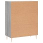 vidaXL Aparador de madera de ingeniería gris Sonoma 69,5x34x90 cm