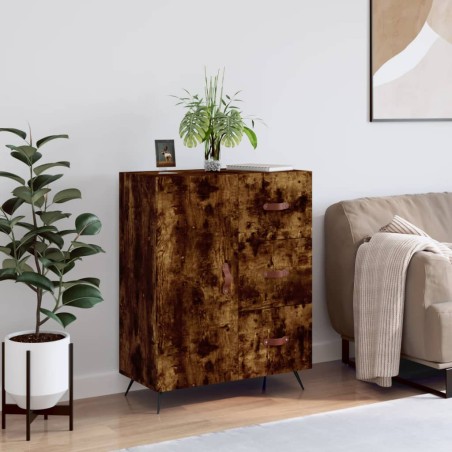 vidaXL Aparador de madera de ingeniería roble ahumado 69,5x34x90 cm