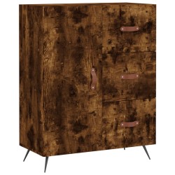 vidaXL Aparador de madera de ingeniería roble ahumado 69,5x34x90 cm