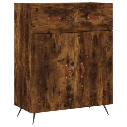 vidaXL Aparador de madera de ingeniería roble ahumado 69,5x34x90 cm