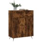 vidaXL Aparador de madera de ingeniería roble ahumado 69,5x34x90 cm vidaXL Aparador de madera de ingeniería roble ahumado 69,5x34x90 cm