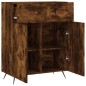 vidaXL Aparador de madera de ingeniería roble ahumado 69,5x34x90 cm vidaXL Aparador de madera de ingeniería roble ahumado 69,5x34x90 cm
