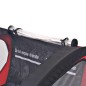 vidaXL Remolque para bicicletas rojo y negro 30 kg