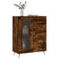 vidaXL Aparador de madera de ingeniería roble ahumado 69,5x34x90 cm vidaXL Aparador de madera de ingeniería roble ahumado 69,5x34x90 cm