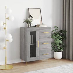 vidaXL Aparador de madera de ingeniería gris Sonoma 69,5x34x90 cm