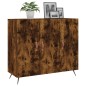 vidaXL Aparador de madera de ingeniería roble ahumado 90x34x80 cm